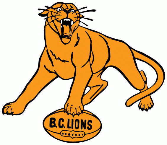 bc lions 1953-1977 primary logo iron on transfers for T-shirts